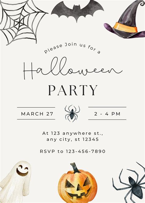 Free Printable Halloween Party Invitations For Adults