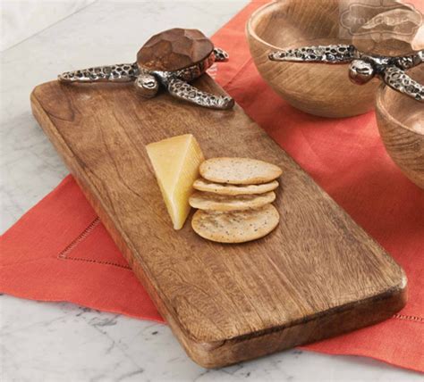 Wiener Lover — Mud Pie Turtle Mango Wood Cutting Board - Coastal...