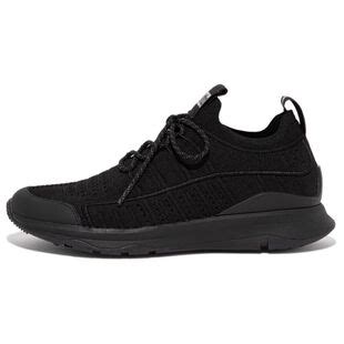 FitFlop Womens Vitamin FF Knit Sneakers (All Black) | Sportpursuit.com