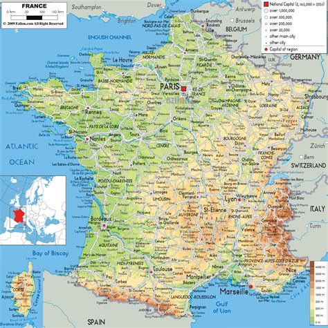 Maps of France | Detailed map of France in English | Tourist map of ...