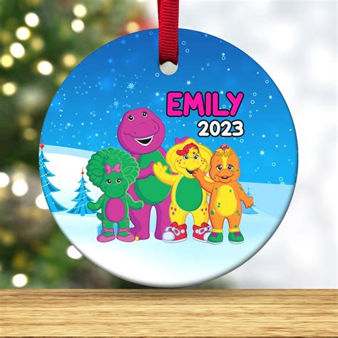 Personalized Barney and Friends Christmas 2023 Ornament/barney - Etsy