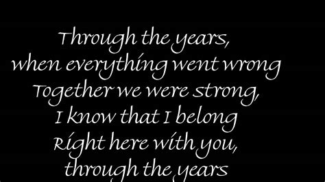 Through The Years by Kenny Rogers w / Lyrics Chords - Chordify