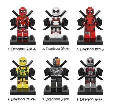 Deadpool Lego Minifigure Marvel Avengers Super Heroes Minifigures Kids ...