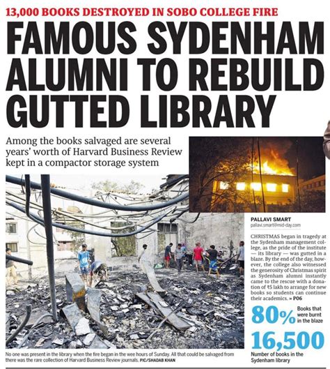 What a way to give back to society : Famous sydenham Alumni to Rebuild ...