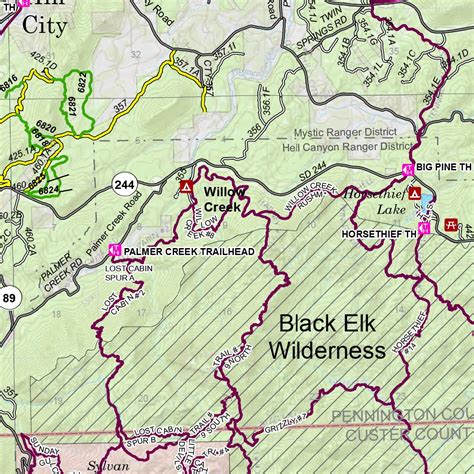 Black Hills Forest Trail Map