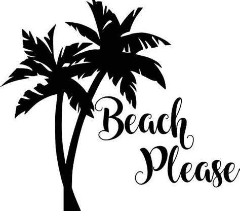 Beach clipart, Clip art, Palm tree silhouette