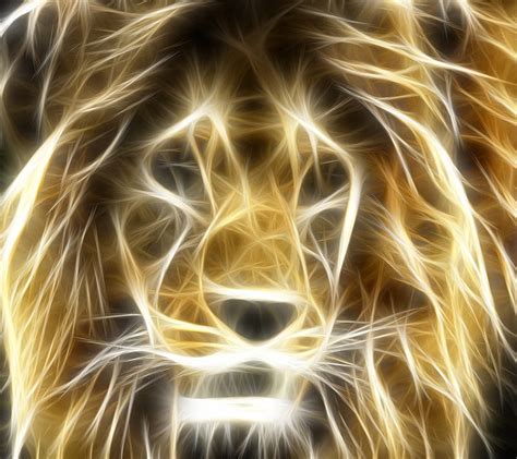 Lion fractal, animals, big cats, lions, HD wallpaper | Peakpx