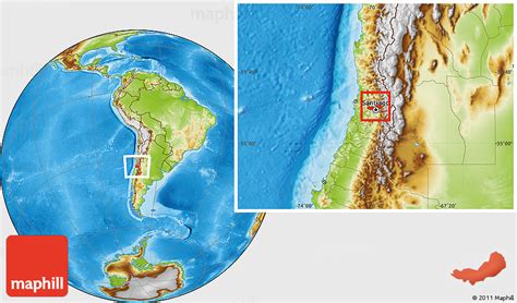 Physical Location Map of Santiago