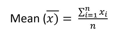 How to calculate the Mean?