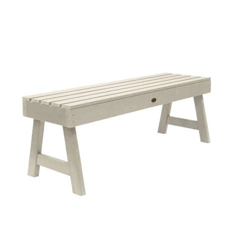 Highwood Weatherly 4 ft. 2-Person Whitewash Recycled Plastic Outdoor ...