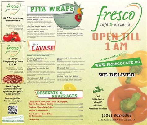 Menu - Fresco Cafe