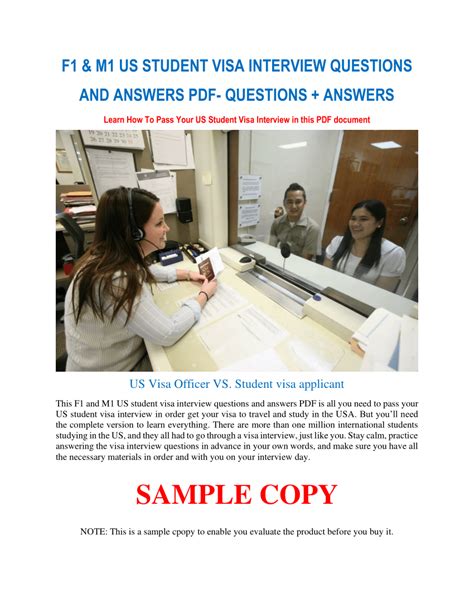 (PDF) F1 Visa Interview Questions And Answers PDF