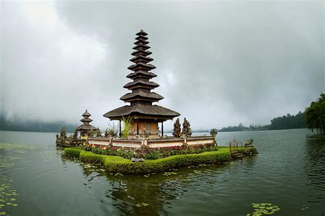 Floating Temple On Lake Bratan, Bedugul, Bali Photograph