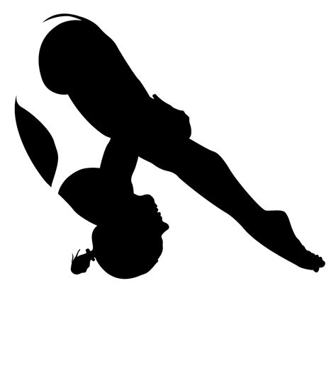 diving board diver silhouette - Clip Art Library