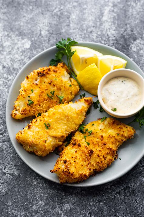 Crispy Air Fryer Fish (lemon parmesan breading) | Sweet Peas and Saffron