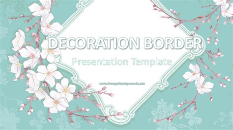 Decoration Border Powerpoint Templates - Border & Frames, Flowers ...