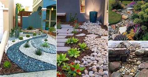 26 Front Yard River Rock Landscaping Ideas