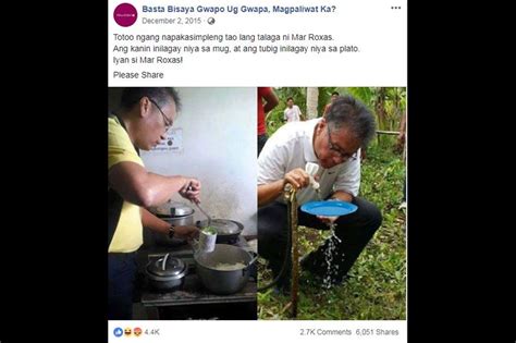 FACT CHECK: No, this is not a photo of Mar Roxas drinking from a plate ...