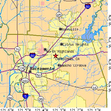 Carmichael, California (CA) ~ population data, races, housing & economy