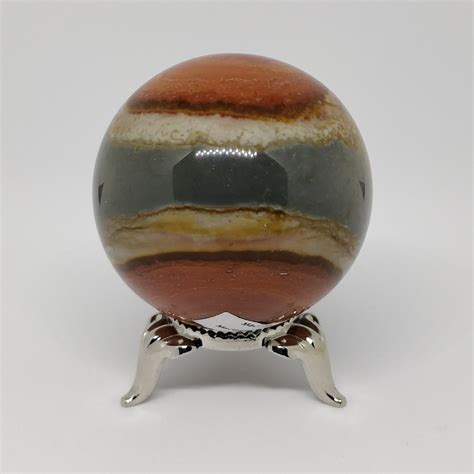 Polychrome Jasper Sphere with Amazing Colors & Design - 45mm - Stand ...