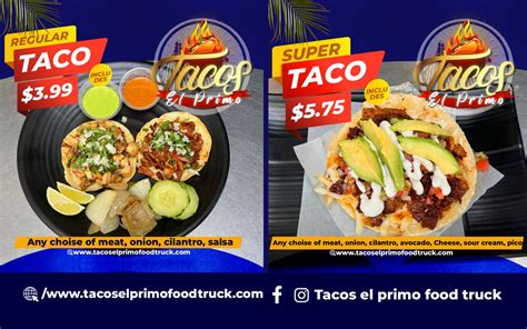 MENU – Tacos el Primo