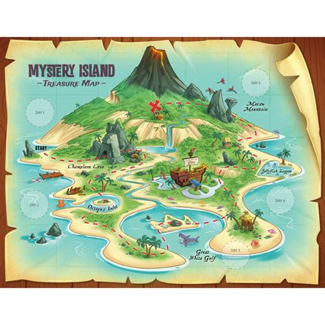 Treasure Maps (Pack of 10 with stickers) KJV - Mystery Island VBS 2020 ...