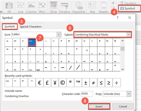 How To☝️ Type X-bar, Y-bar, P-hat, and Other Statistical Symbols in Excel