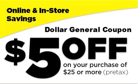 Dollar General Coupon: $5 off $25 Purchase on 5/11 :: Southern Savers