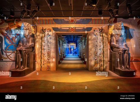 Houston, Texas - April 7, 2023: Egyptian exhibits at the Houston Museum ...