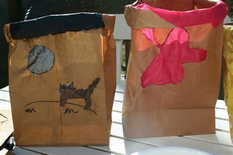 Moment to Moment: Paper bag Halloween lanterns