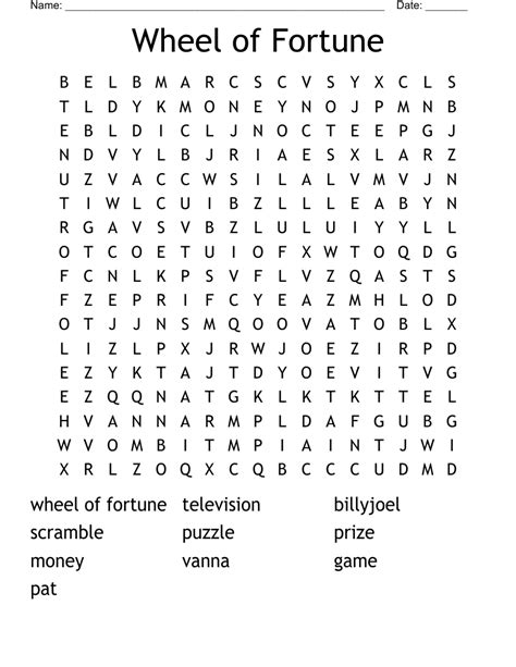 Rosalee's TV Word Search - WordMint