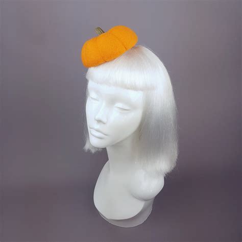 "Autumnal" Orange Halloween Pumpkin Hat – Pearls & Swine