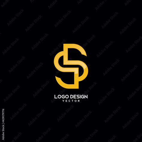 Double S Letter Gold Monogram Logo Design Stock Vector | Adobe Stock