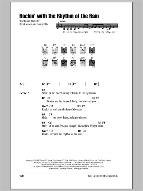 Rockin' With The Rhythm Of The Rain by The Judds - Guitar Chords/Lyrics ...