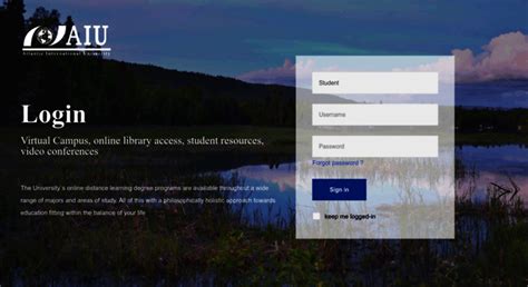 Access students.aiu.edu. Login Page Virtual Campus, Students, Faculty ...