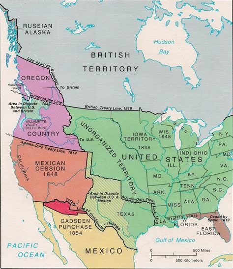 Map Of Oregon Country 1846