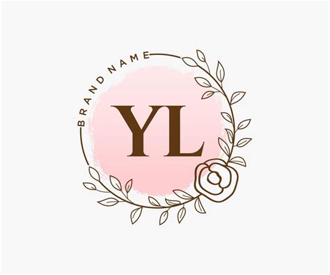 Initial YL feminine logo. Usable for Nature, Salon, Spa, Cosmetic and ...