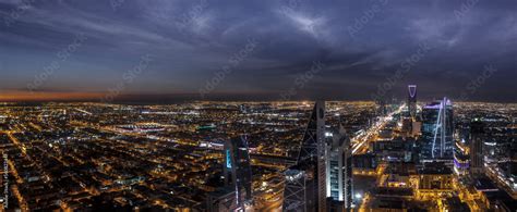 Riyadh city in Saudi Arabia, night view Stock Photo | Adobe Stock