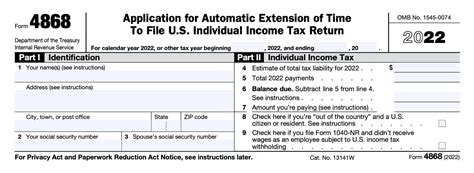 Irs Extension Form For 2023 - Printable Forms Free Online