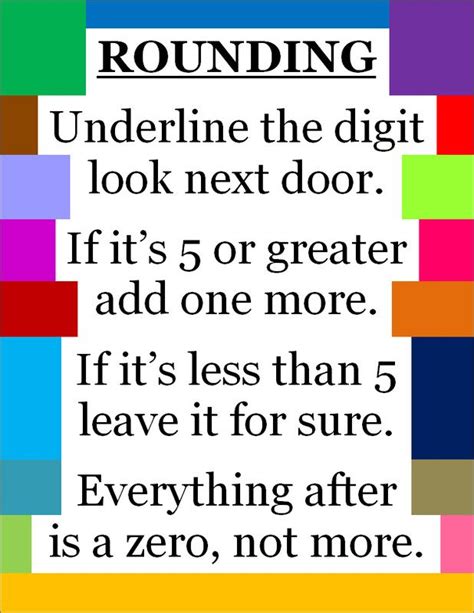 Rounding Poem. | Math school, Homeschool math, Middle school math