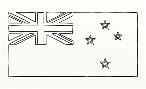 New Zealand Flag Coloring Page Coloring Pages