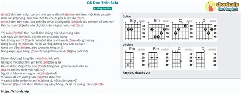 Hợp âm: Cô Đơn Trên Sofa - cảm âm, tab guitar, ukulele - lời bài hát ...