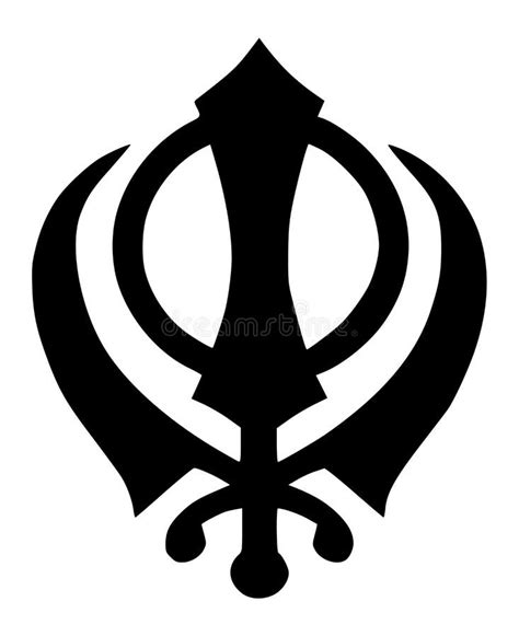 Khanda symbol stock vector. Illustration of blessed, holy - 39470851