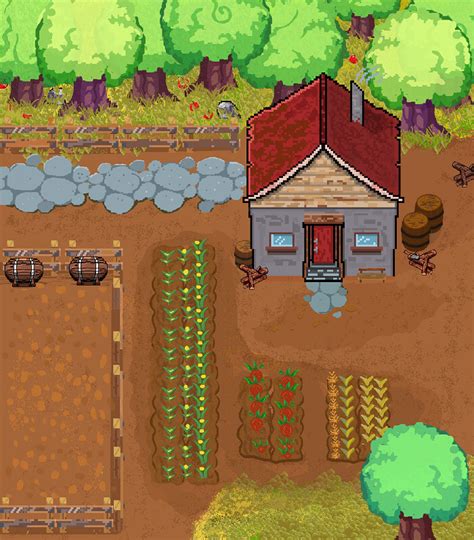 ArtStation - simple farm more than 18 pixel art 2d game assets | Game ...