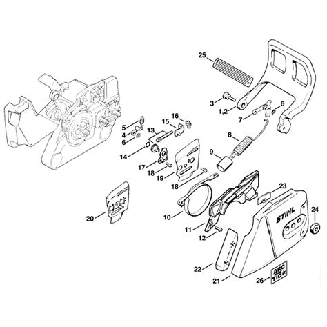 Stihl MS 260 Chainsaw (MS260 C-BW) Parts Diagram, Chain Brake