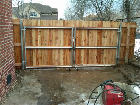 12' x 6' wood gate w/steel frame - Andrew-Thomas Contractors | Wood ...