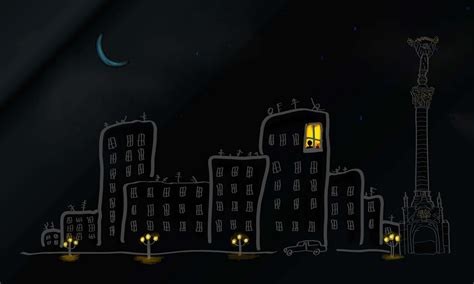 Download Black Cartoon Night Street Illustration Background ...