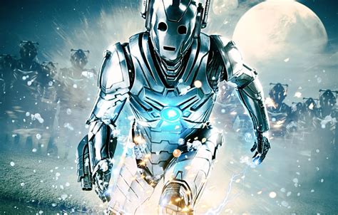 Wallpaper water, the moon, robots, electricity, moon, cyborgs, Doctor ...