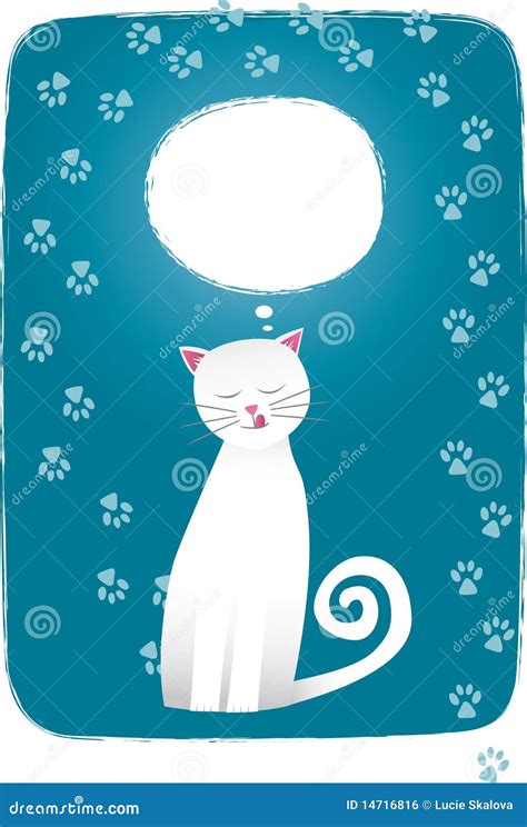 Cat dreaming stock vector. Illustration of trace, bright - 14716816