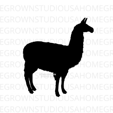 Llama Silhouette SVG Llama Clipart Animal Svg Cut Files - Etsy